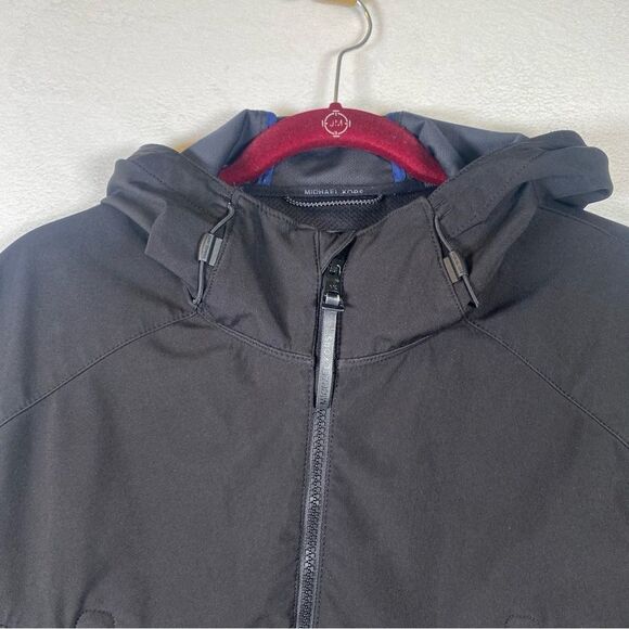 Michael Kors Black Soft Shell Hooded Jacket Size Large - Picture 9 of 16